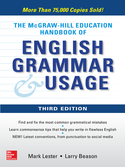 Title details for McGraw-Hill Education Handbook of English Grammar & Usage by Mark Lester - Available